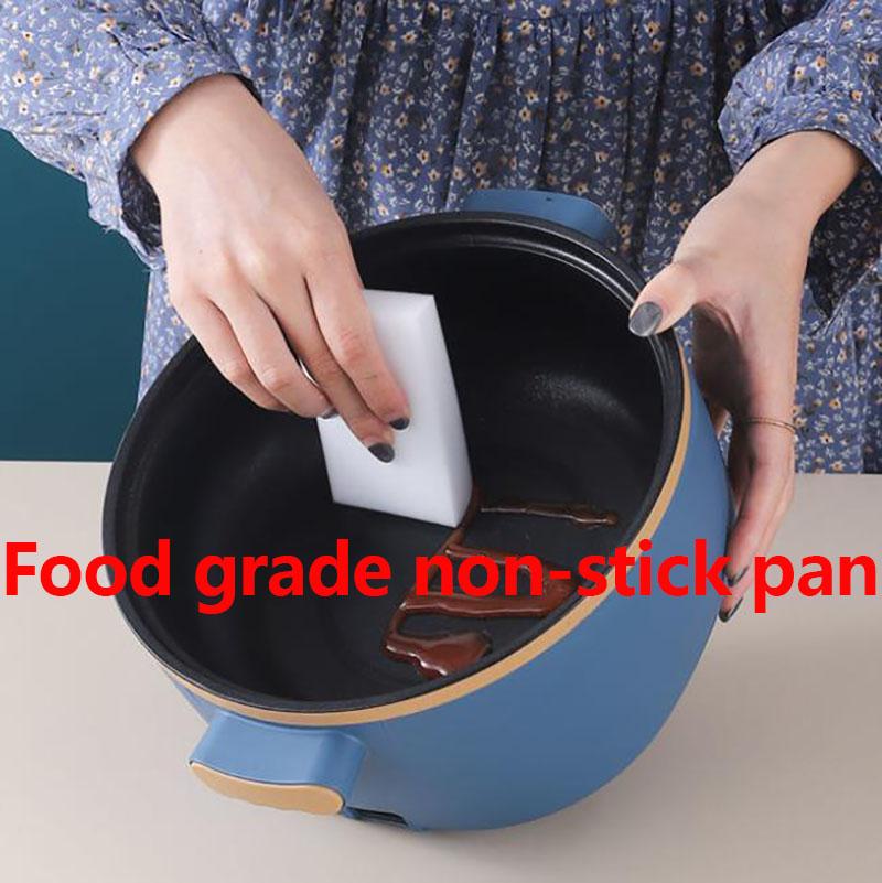 800 W Multifunktionaler elektrischer Wärmetopf, Mini-Kochender Suppentopf, antihaftbeschichtetes Kochgeschirr, Bratpfanne für eine Person