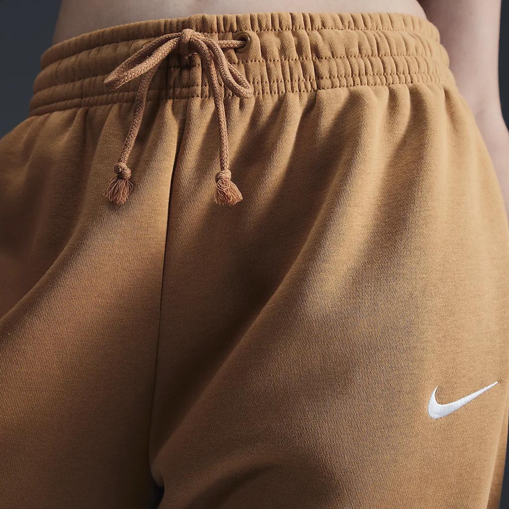Nike Sportswear Phoenix Logo Print Elastic Drawstring Cuffed Knit Joggers Women Joggers Linen FZ5996-224