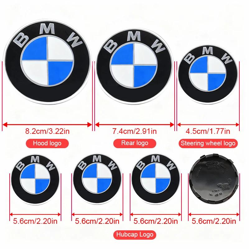 7 Stück Auto Front Hinten Logo Lenkrad Mitte Aufkleber Radnabenkappen Zubehör Für BMW E64 X5F15 G83 G20 F82 E34 E92 F40 G06
