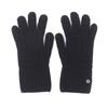 Excellent HERMES Gloves Serie Metal H Design Knit Gloves Black Wool Mens S Used