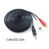 3.5mm Male to 2RCA Male Cord Y Splitter Cable Flexible Gold Plated Adapter Cable for Phone Tablet Speaker 69inch