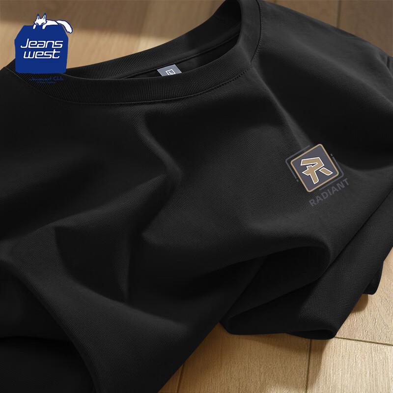 JEANSWEST CLUB Men s Casual Round Neck Pure Cotton Long Sleeve T-Shirt M