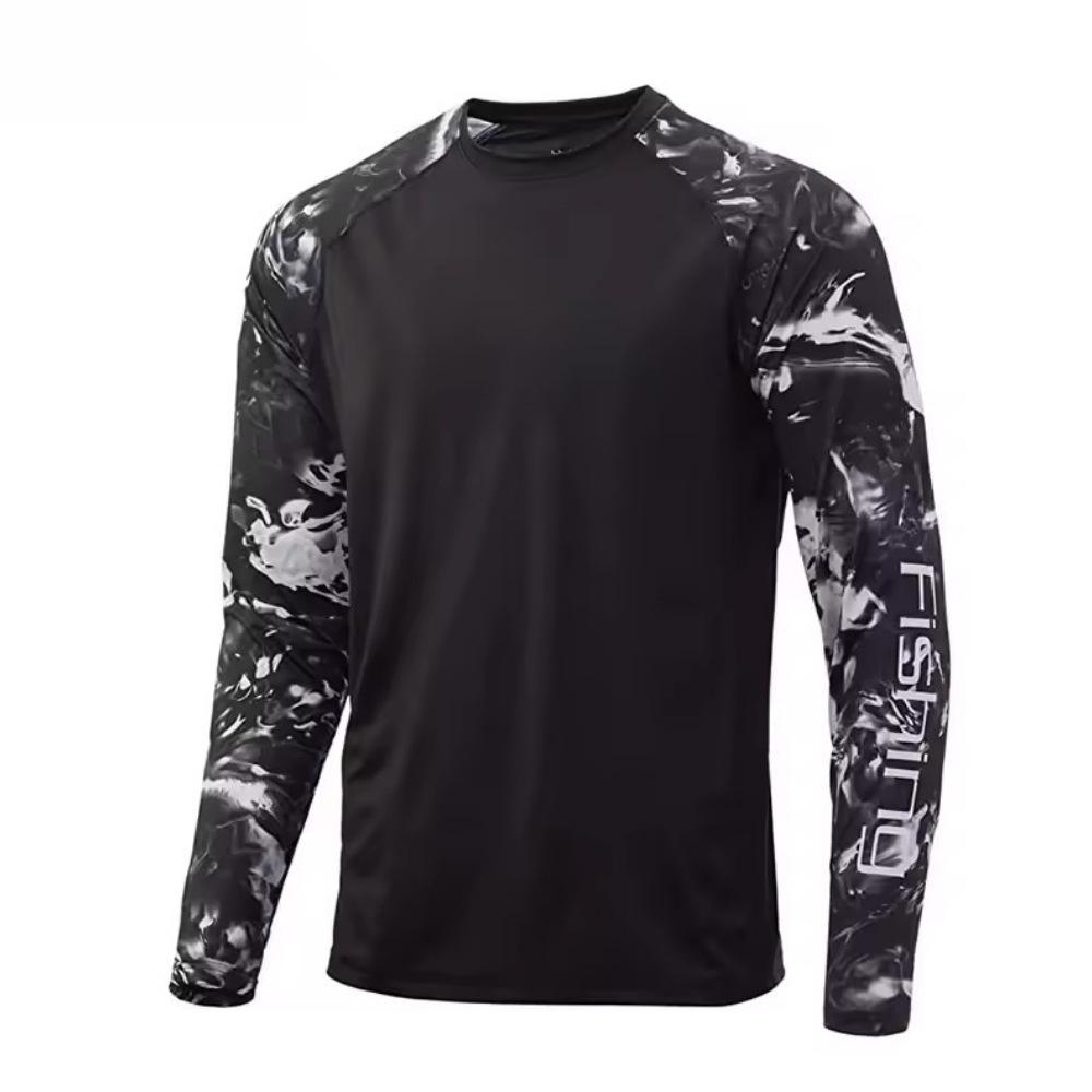 2025 New Long Sleeve Crew Neck Fishing Suit UV Protection Luya Fishing Breathable Leisure Sports T-Shirt Fishing Suit