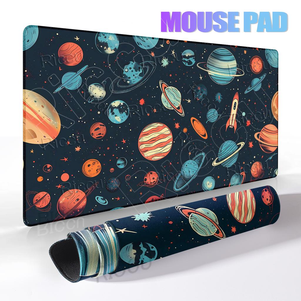 Planets Pattern Mouse Pads Gamer Space Universe Game Home Computer Keyboard Table Carpet Office Accessories Anti-slip Rubber Mat
