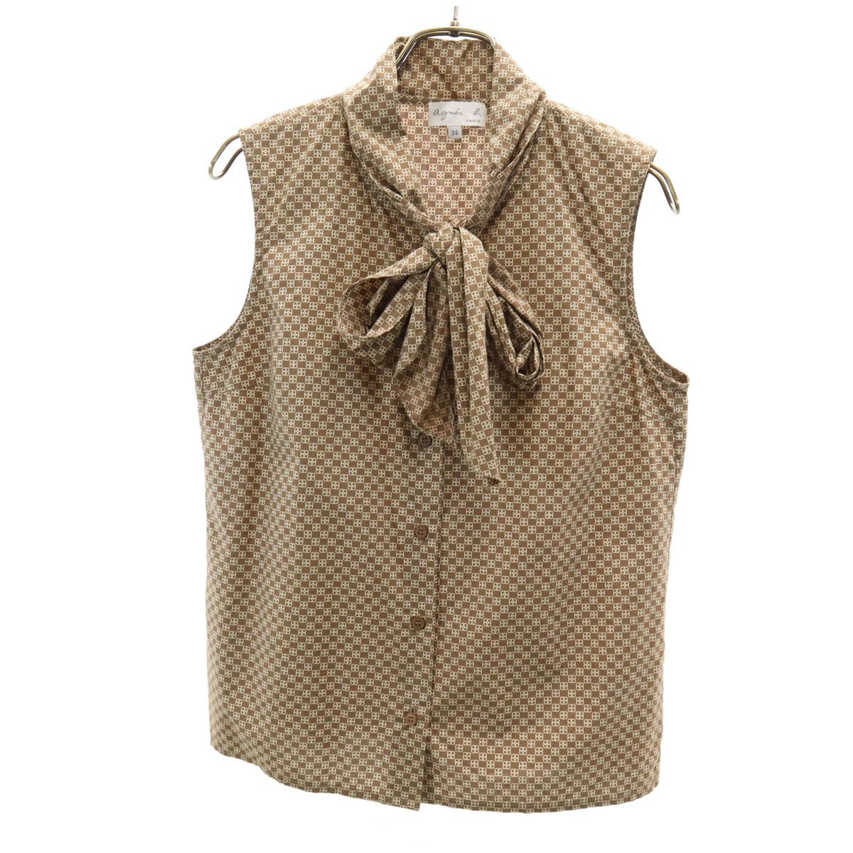 

агнес б. Общее ручка Без рукавов рубашка 36 Коричневый Женский Б/У