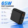 The New PD65W Safety-certified Charger Is Suitable for Apple 16 and Samsung Devices, Featuring 2C1A Multi-port 65W European Standard Fast Charging