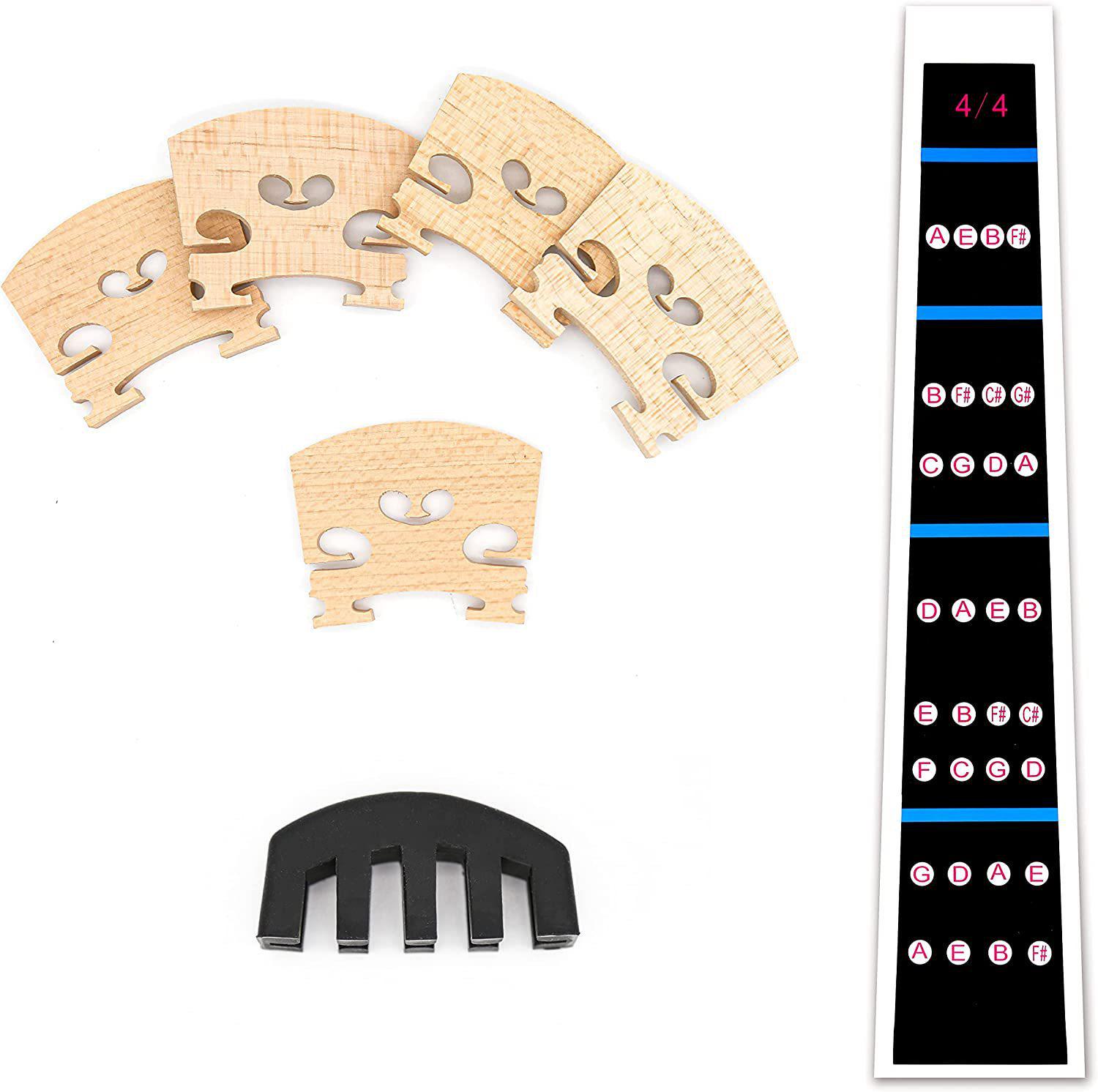 Violin Accessory Kit: Fingerboard Stickers & Rubber Mute