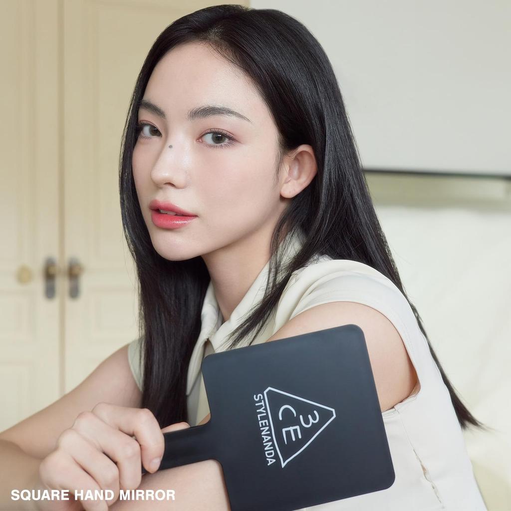 3CE Square Hand Mirror Rose Beige