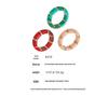 18K Gold-Plated Dopamine Resin Bracelet: European & American Light Luxury Fashion, Versatile Wide Band Elastic Design.