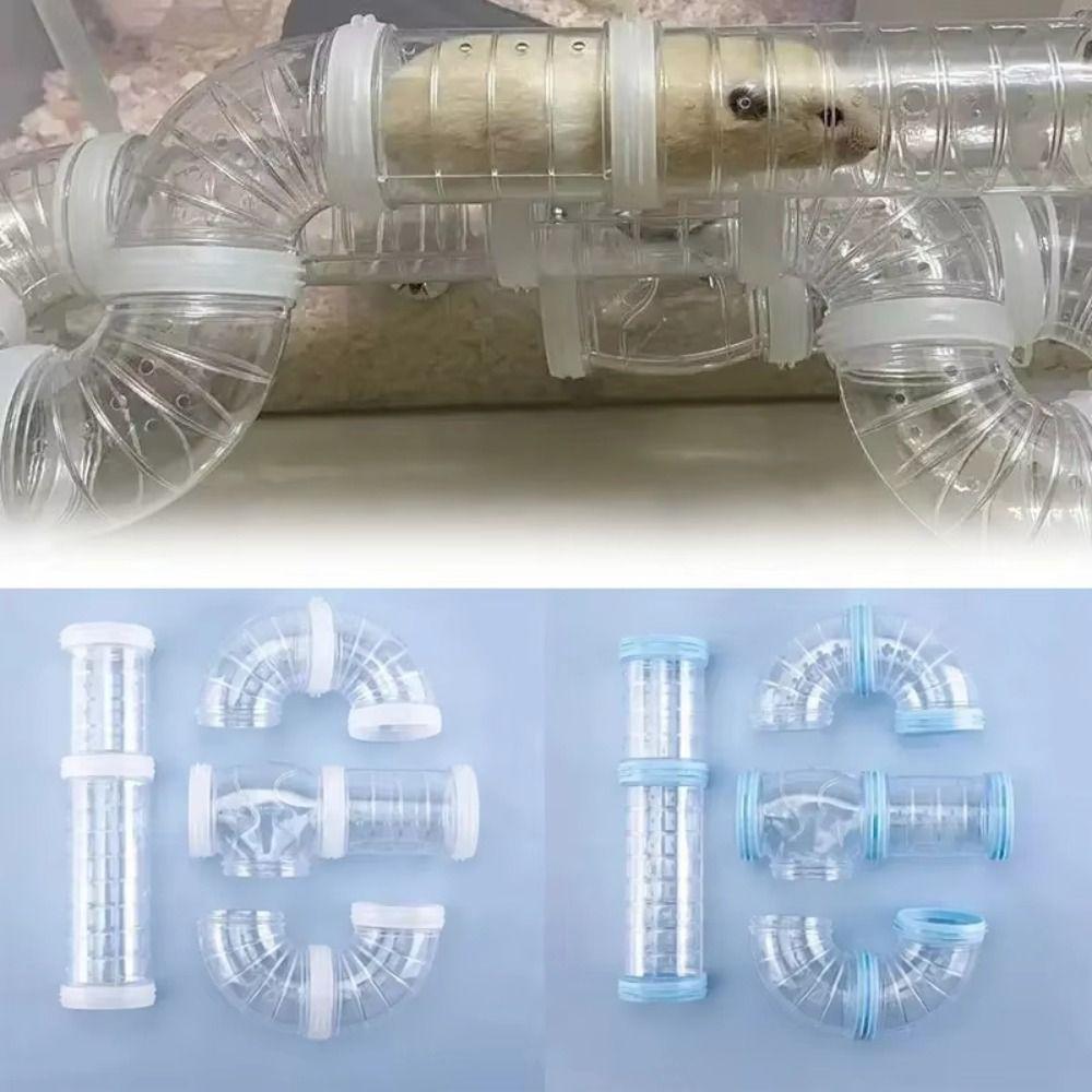 5.5cm Diam Hamster Toy Maze Transparent Hamster Coop External Pipelines Hamster Accessories