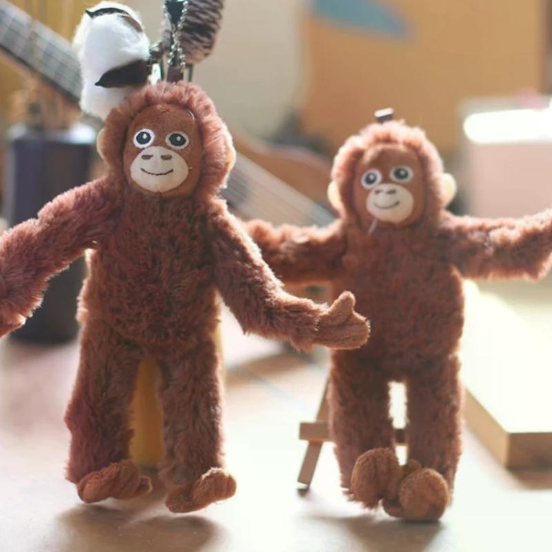 Cute Cartoon Gorilla Plush Keychain Stuffed Monkey Doll Pendant for Kids Ideal Gift for Backpacks And Car Bags Decor