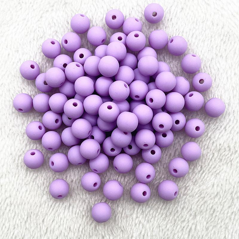 New 8mm 10mm Round Acrylic Matte Beads Loose Spacer Beads for Jewelry Making DIY Handmade Bracelets Accessory