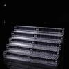 Makeup Paint Brush Organizer Rack Pen Display Stand,Multi-Level Plastic Organization Rack Pencil Holder,Clear Pen Display Holder