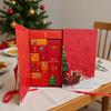 2025 Christmas Advent Calendar Empty Gift Box 24 Days Countdown Printed Santa Claus Collectible Box for Home Kitchen Party Decor