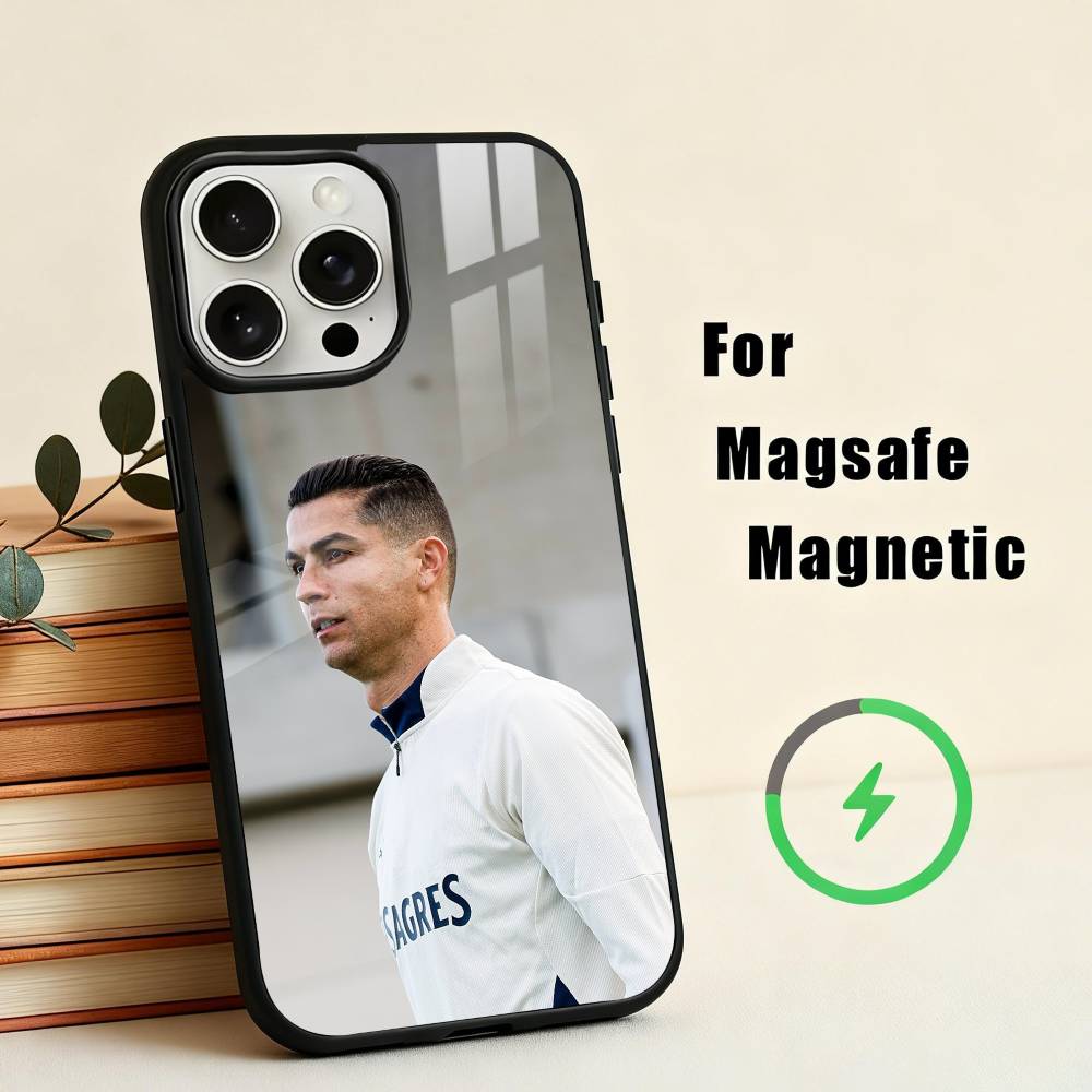 C-Cristiano-O R-Ronaldo-O Phone Case For iPhone17,16,15,14,13,12,11 Plus,For Magnetic Wireless Charge Cover