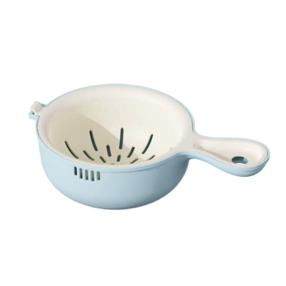 Space-saving Berry Cleaning Bowl Double-layer Strainer Ladle Fashion Drainage Basket Grape