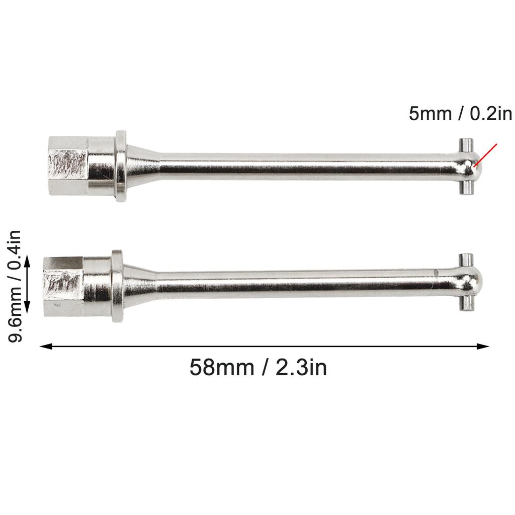 2 PCS RC Rear Axle Drive Shaft for     JR 1Celsius18 RC Car Replacement Drive Shaft