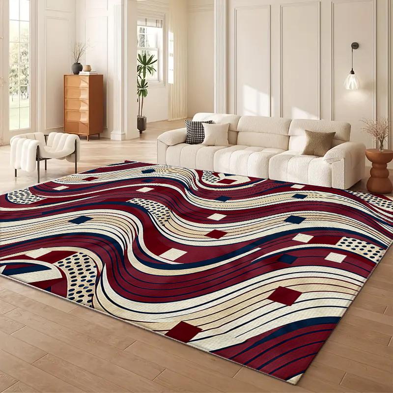 VIKAMA Simple Luxury Crystal Carpet Home Living Room Bedroom Sofa Coffee Table Rug and Home Anti-Slip Floor Mat Decoration