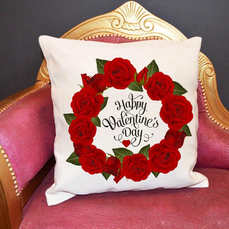 

С Днем Святого Валентина Декор Свадьба Пара Любовь Библия Украшения Сердце Любовник Подушка Чехол Декорация ко Дню Святого Валентина