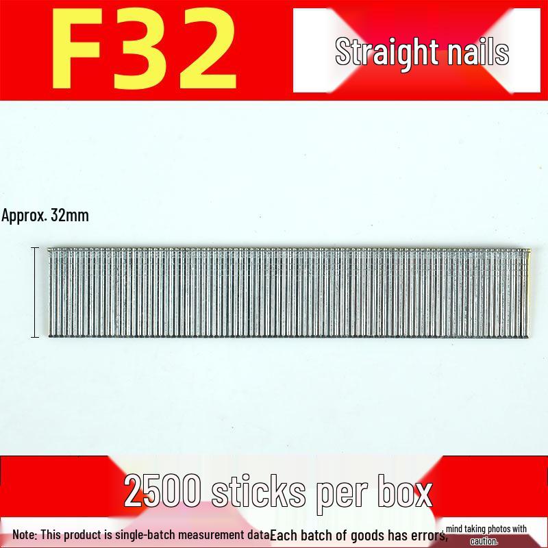 F30 Steel Pneumatic Straight Strip Nails for Woodworking & Furniture