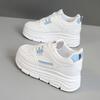 Fashion White Platform Shoe Women Sneakers 2024 The New Lace-Up Thick Bottom Vulcanize Shoes Woman Breathable Sports Shoes Ladies