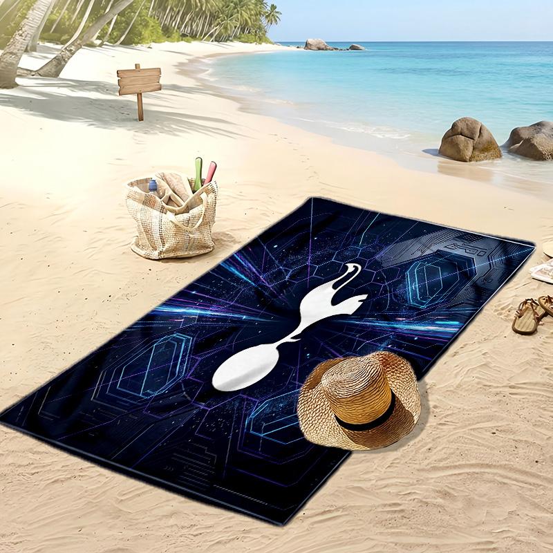 Asciugamano da Spiaggia Stampato Tottenham Hotspur Asciugamano Morbido ad Asciugatura Rapida Coperta da Spiaggia Rettangolare Grande Portatile per Viaggi Piscina