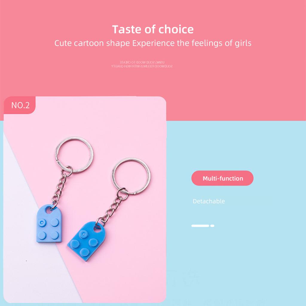 Keychain for Couples Friendship Matching Heart Colorful Keychain Set for Girlfriend Boyfriend Couples Valentine's Day