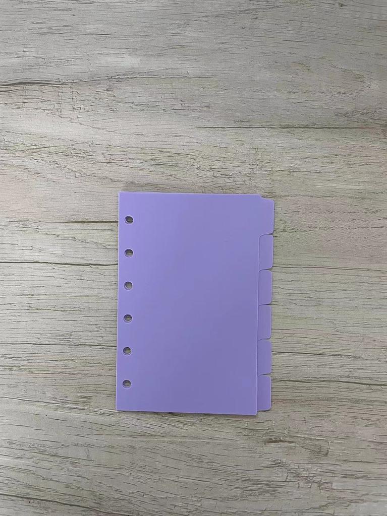 A5 A6 Transparent Paper Index Divider 6 Holes For Binder Planner Notebook Stationery Notebook Paper Divider Accessories
