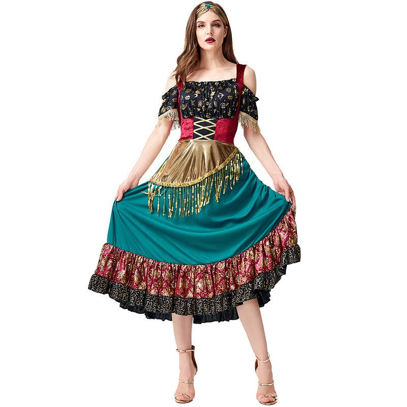 Flamenco Performer Outfit With Polyester And Spandex For Theatre And Dance Shows