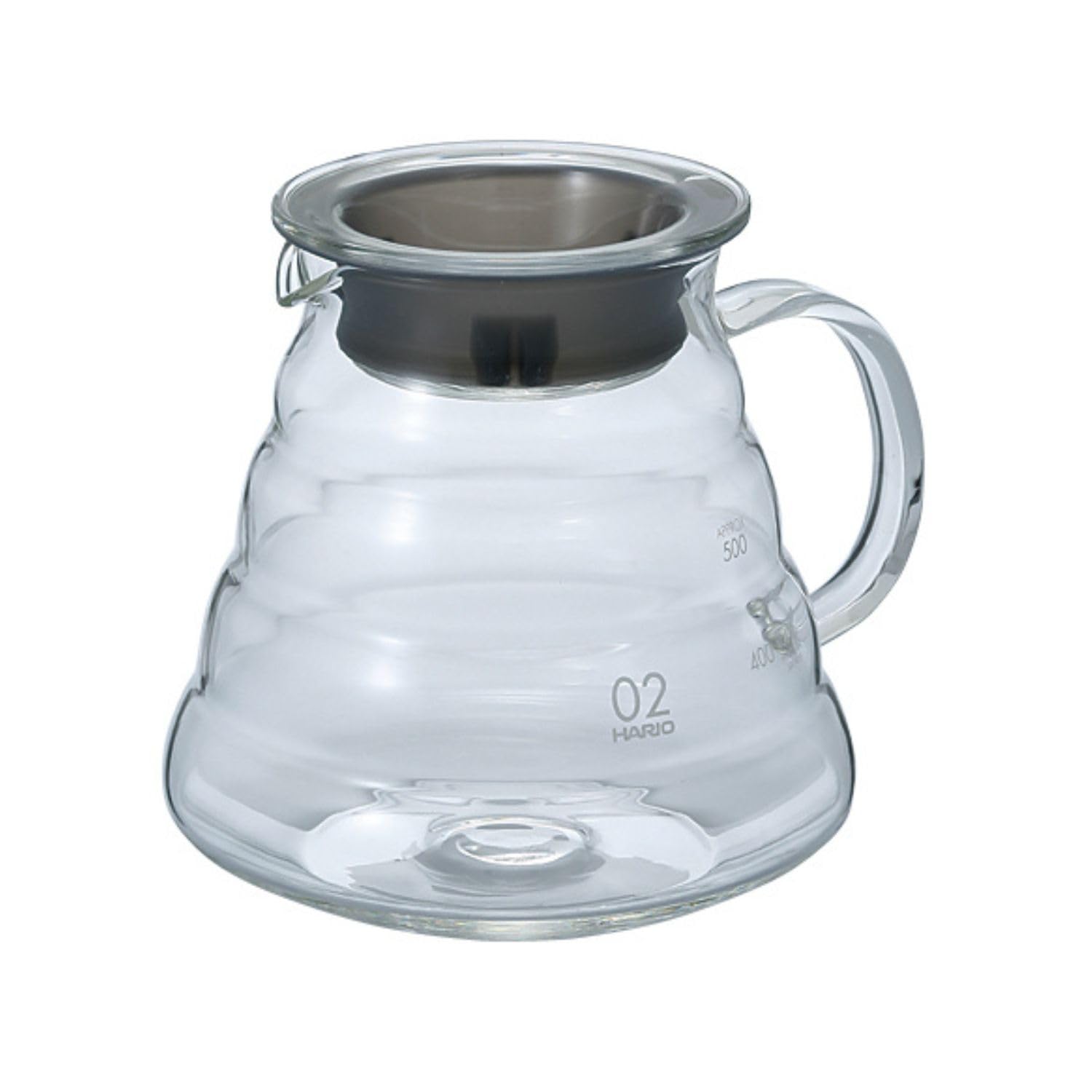 Стеклянный сервер HARIO V60 600 для микроволновой печи, прозрачный, 600 мл, 2-5 чашек, безопасный, XGSR-60-TB