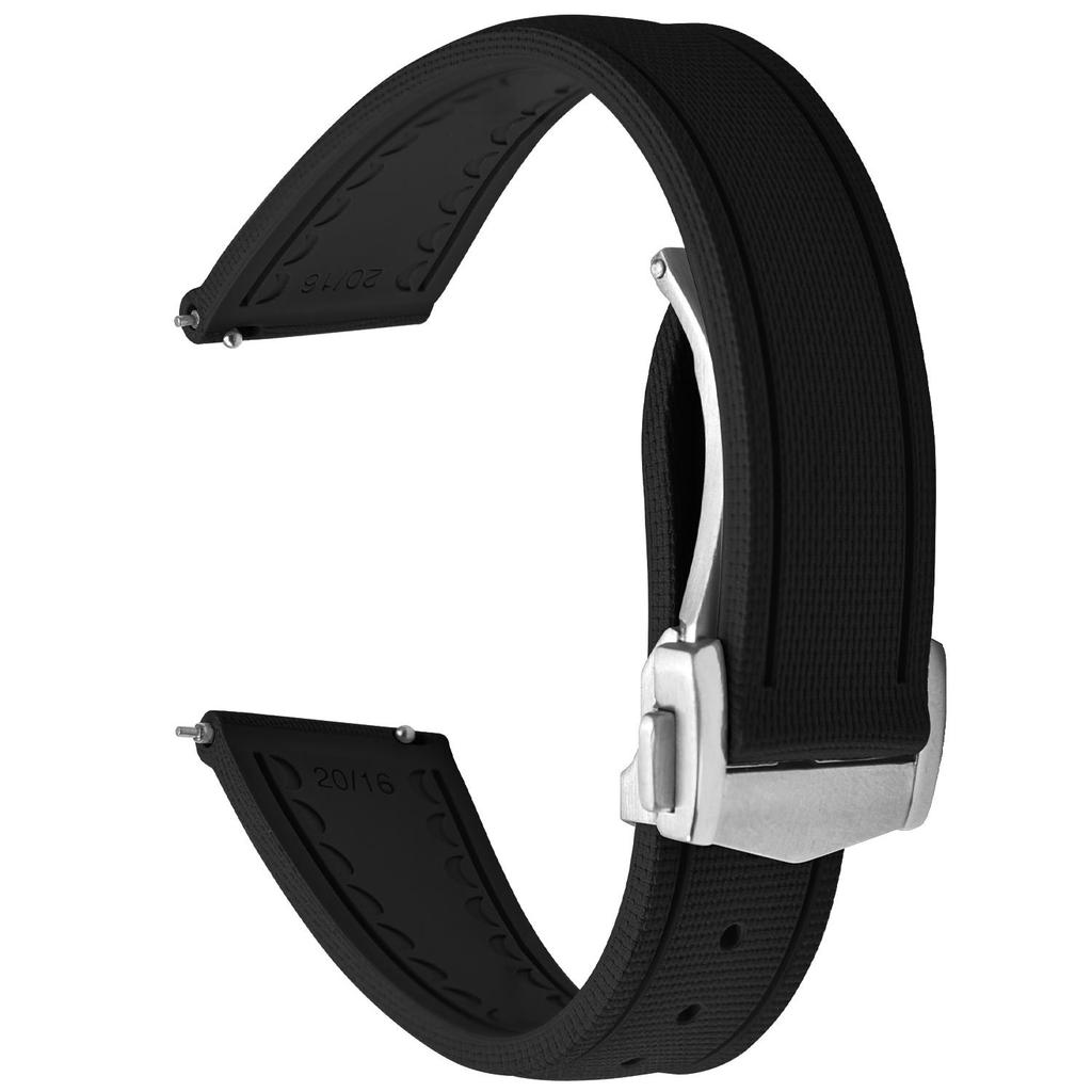 Premium FKM Rubber Sailcloth Watch Strap Replacement Watch Band 18mm 19mm 20mm 21mm 22mm Quick Release Fit for Omega Relox 3