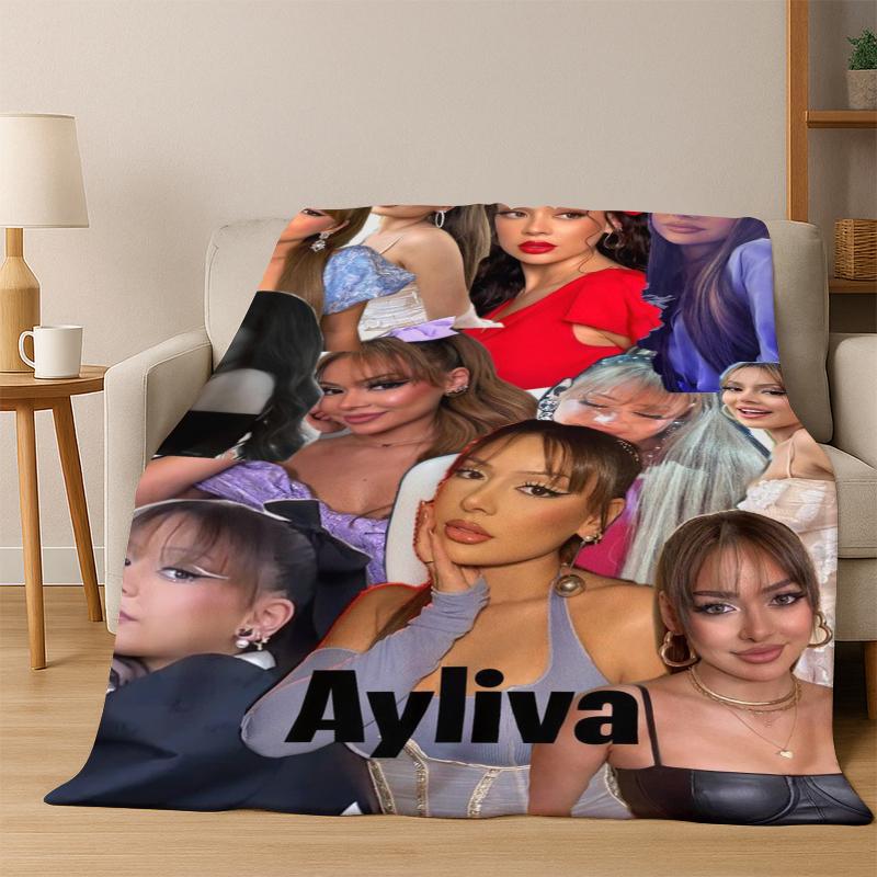 3D Ayliva Lieb Pop Singer  Flannel Blanket Soft Warm Blanket Throw Blanket for Bedroom Living Room Bed Travel Picnic Gift kids