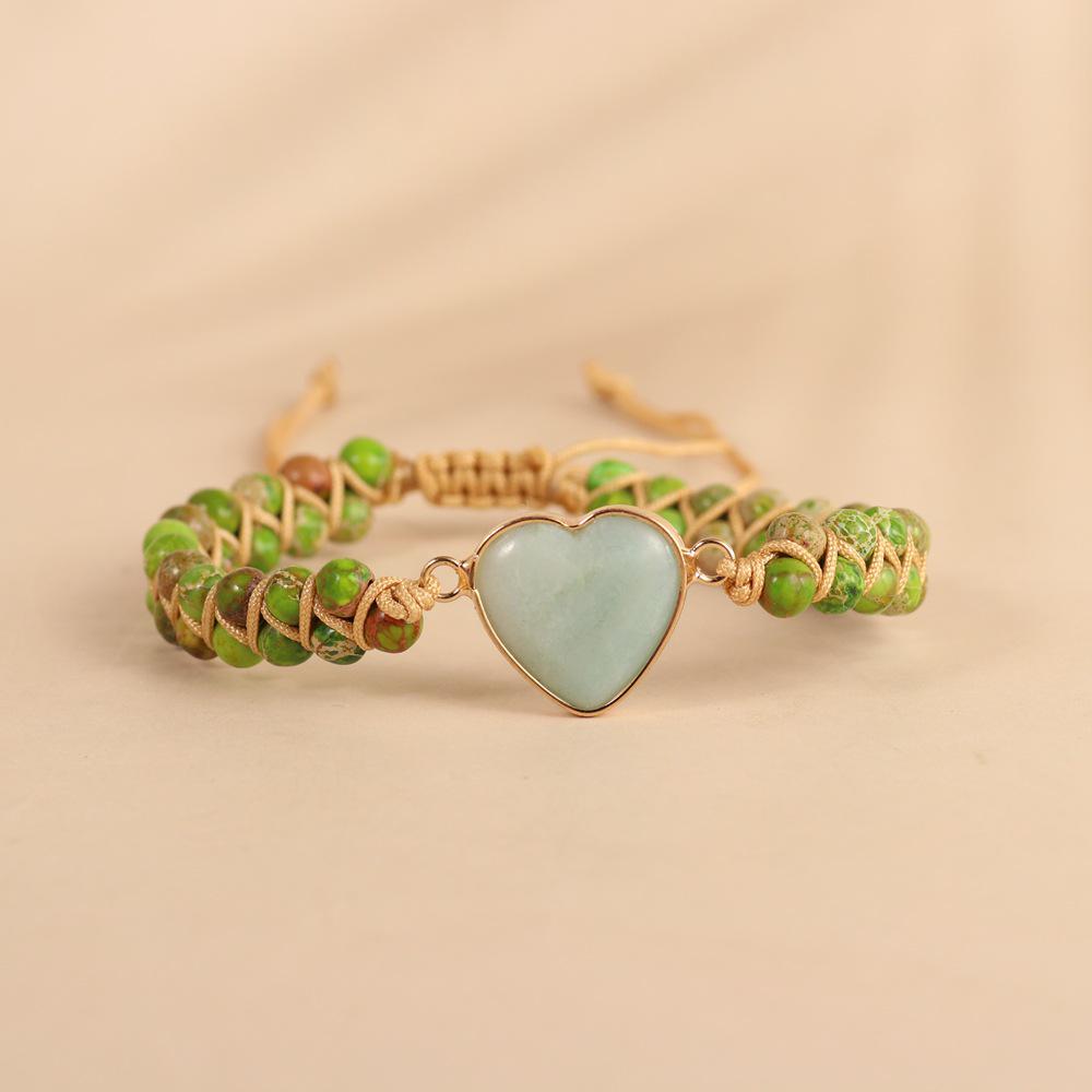 Double-Layer Heart Charm Friendship Bracelet