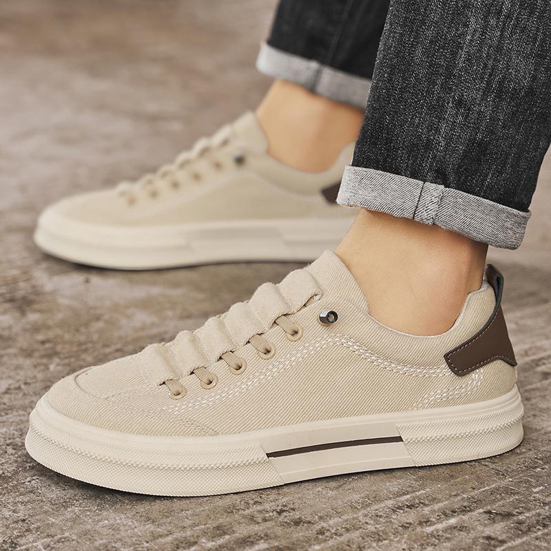 Canvas shoes summer breathable mesh soft sole trendy casual board shoes versatile low-help student campus Korean version of small black shoes