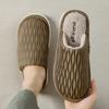 Home cotton slippers winter couple pu waterproof creative plush warm non-slip indoor household cotton mop