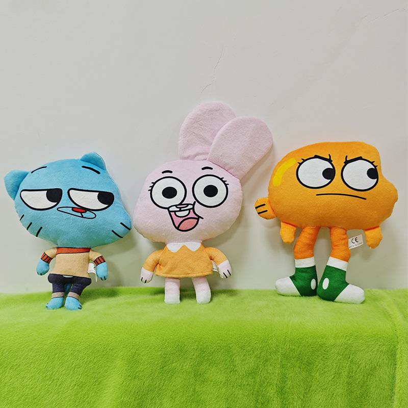 25cm Miniko Cartoon Amazing World Gumball Darwin Anais Plüschtiere Süße Katze Hase Stofftier Geburtstagsgeschenk Geschenke für