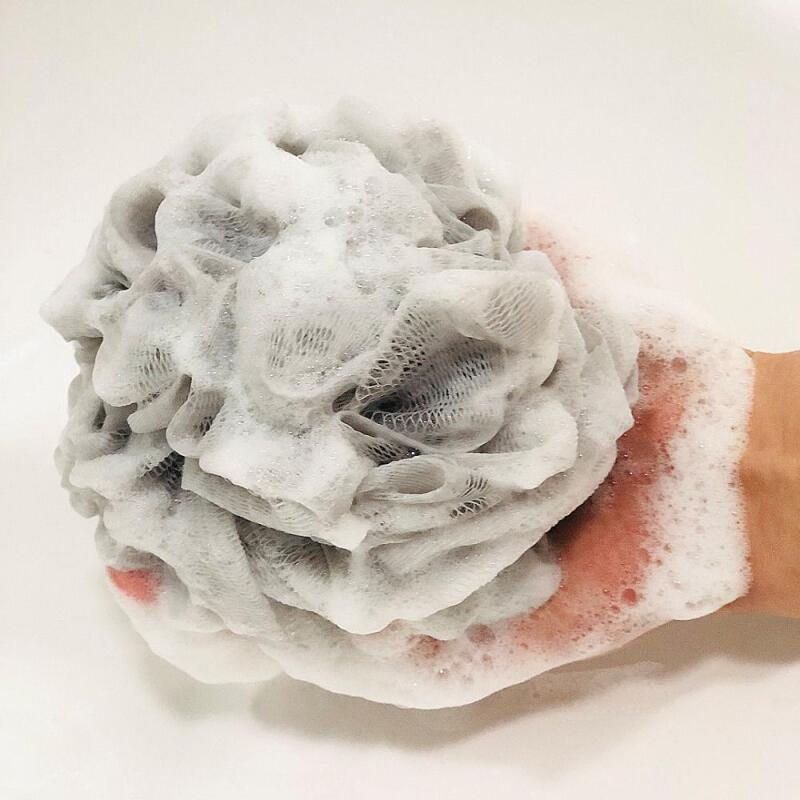 Ring Circular Shower Ball Shower Towel [WCB808C] gray