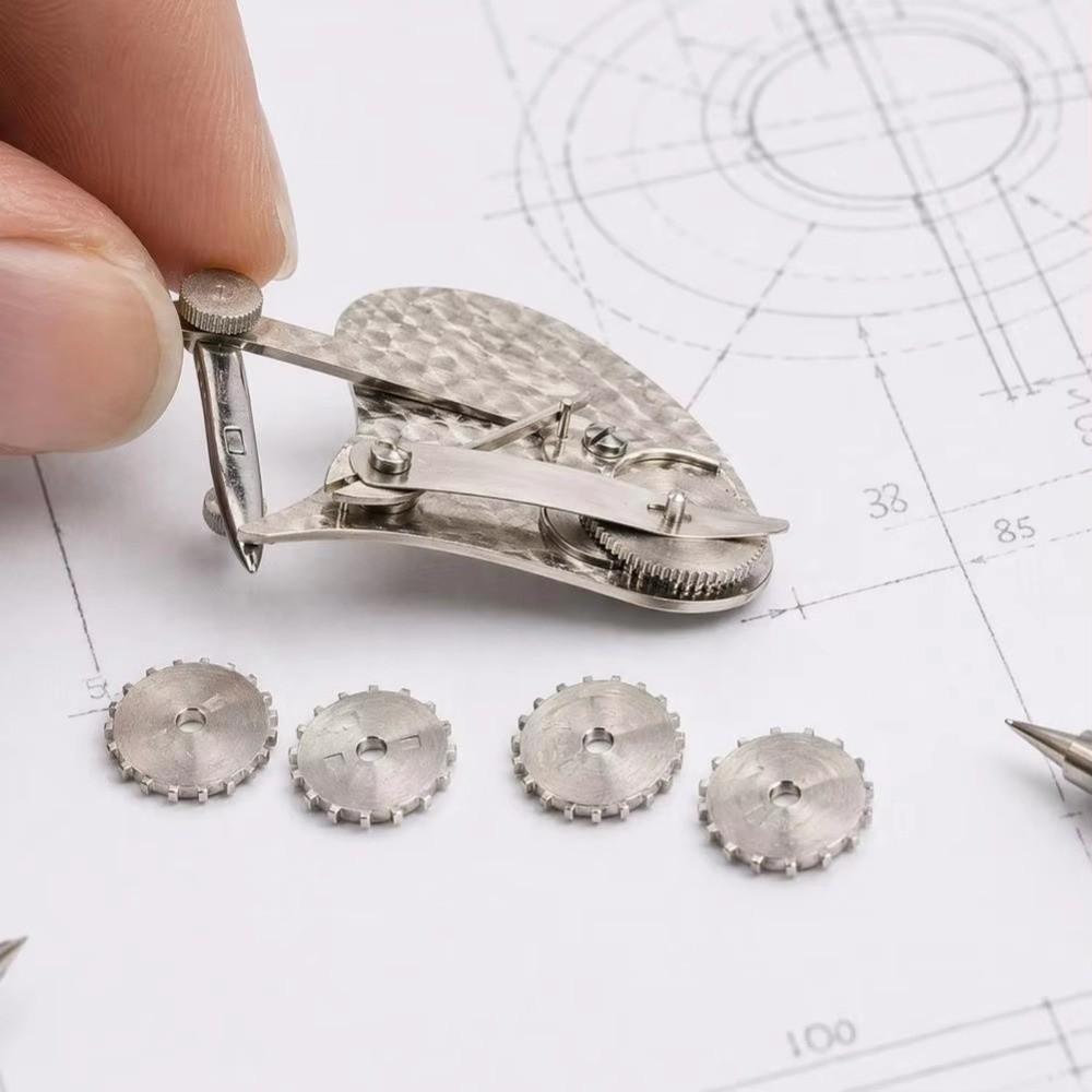 Dual Mode Mechanical Gear Train Ruling Pen Hand-hammered Texture Dashed Lines Pen for Architects
