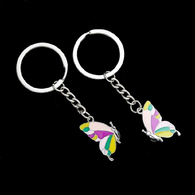 Butterfly Magnetic Keychain for Couple Friend Women Mens Handmade DIY Jewelry