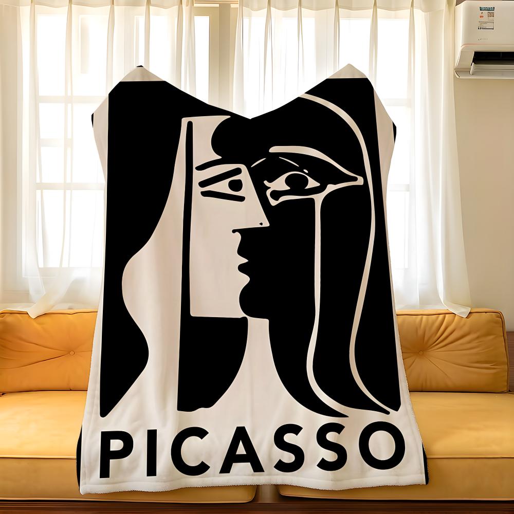Artist P-Pablo P-Picasso Throw Flannel Cozy Print Blanket, Portable, Durable Machine Washable cute Cool