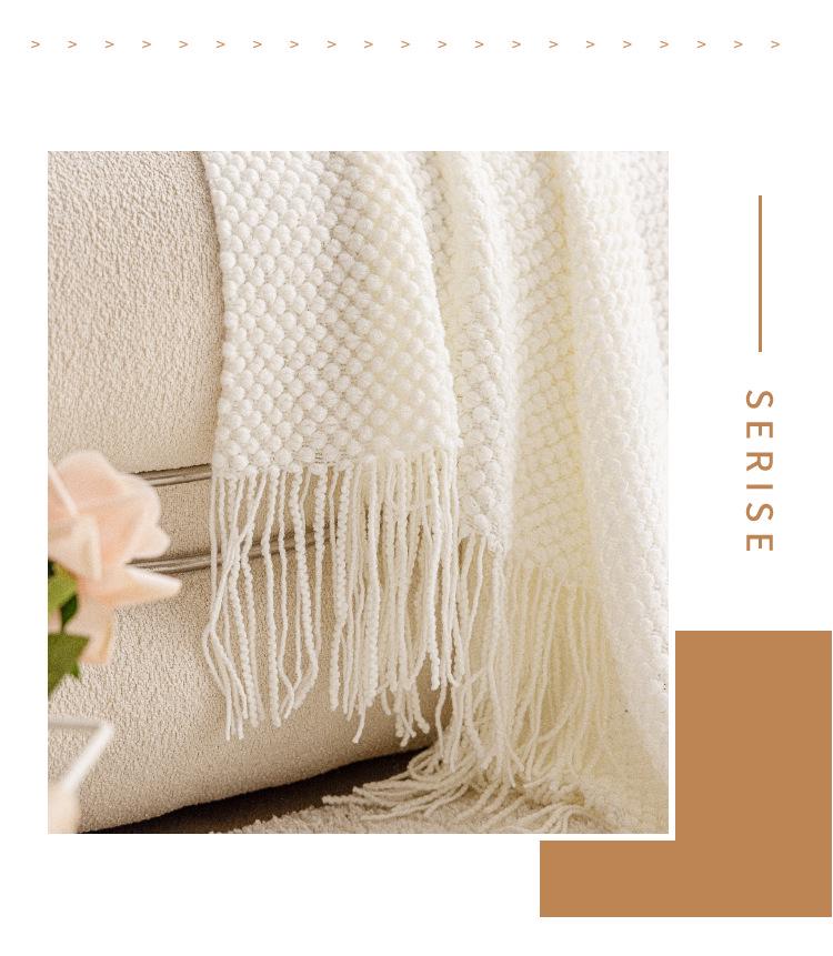 G5Z Luxuriöses Wollsofa & Nickerchen-Decke - Einfarbige, Ins-Stil, Schal-Überwurf, Bettende-Dekoration