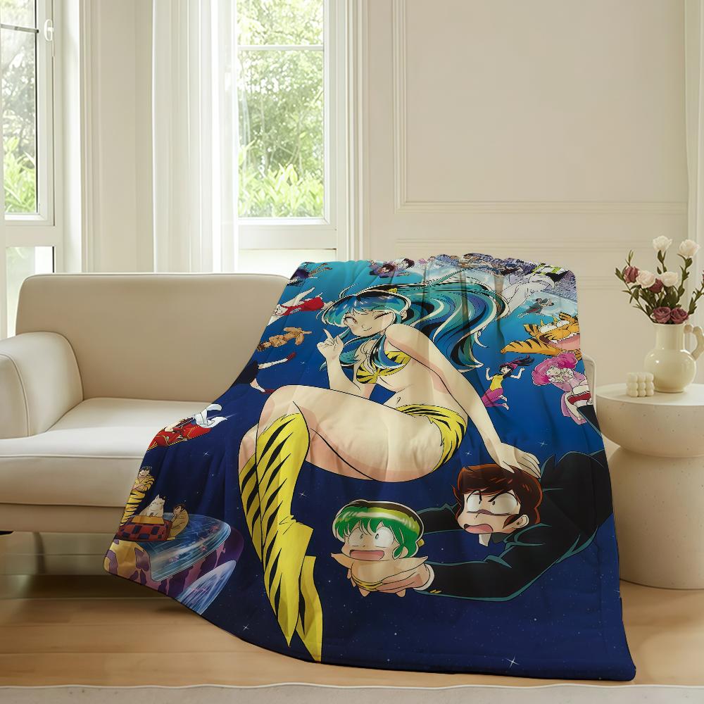 Anime Urusei Yatsura Blanket For Sofa Office Bed Plane Travel Sleep Read Relax Camping Soft And Warm 75x90cm