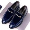 Men Dress Shoes Business Formal Men Loafers Men Winter Breathable Plus Velvet Warm British Black Round Head Wedding Shoes