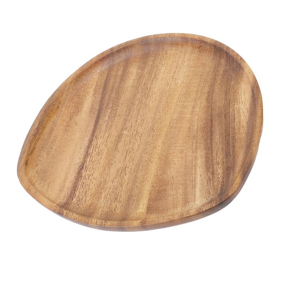Wood Serving Tray Irregular Shape Food Platter Easy To Clean Storage Tray  Dining Table