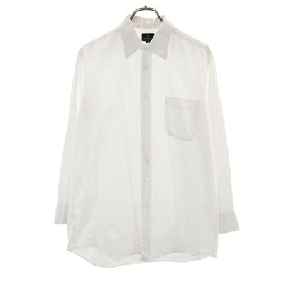 Made In Japan Striped Pattern Long Sleeve Shirt 41-80 White Men's Used