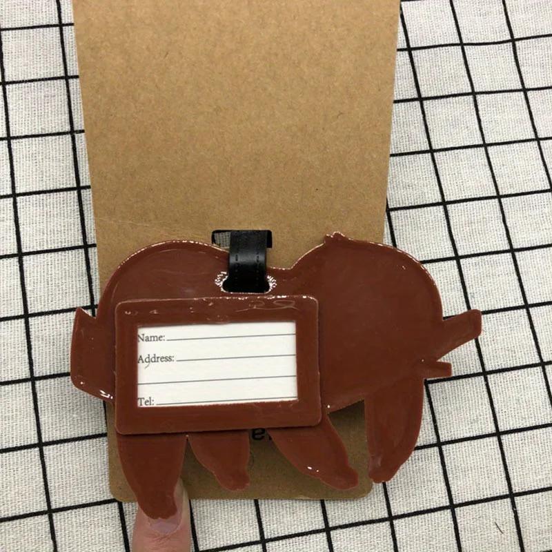 1pc Cute Corgi Travel Accessories Luggage Tag Creative Fashion Style Silicon Portable Travel Tag ID Address Holder