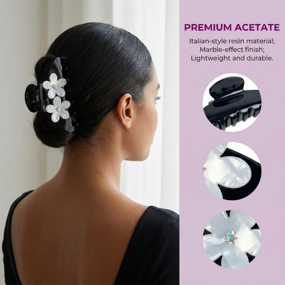 Strass-Schmetterling Haarspange Kopfschmuck Großer Haiklammer Acetat Haar-Krabbenklemme Reise