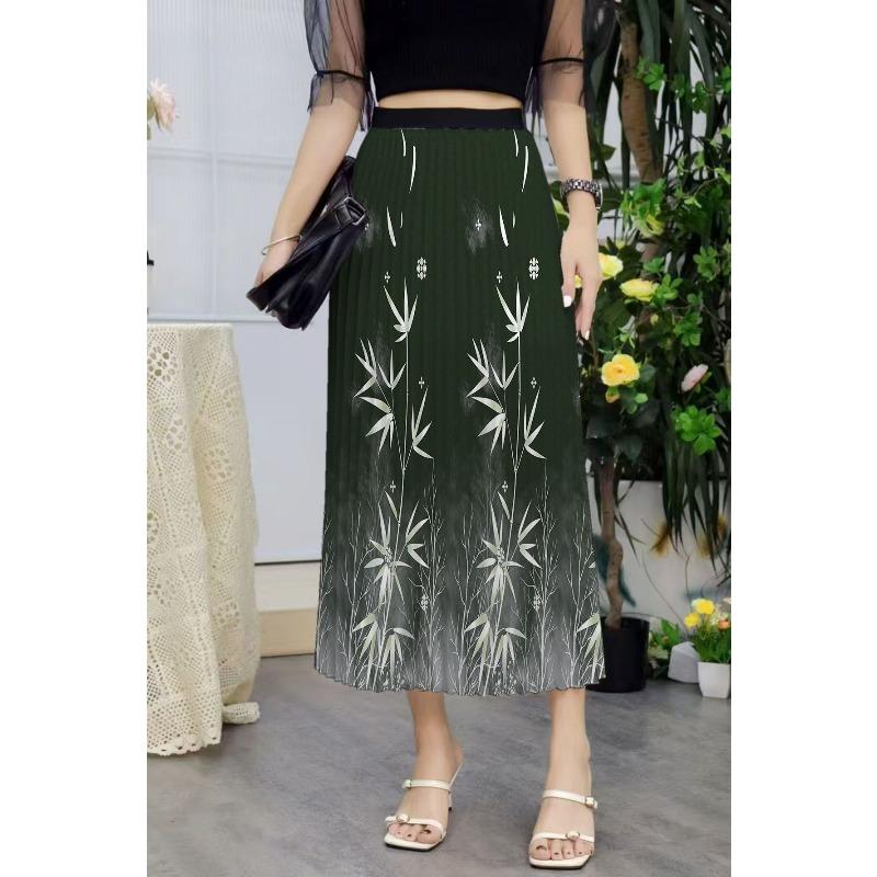 New Skirt Women's Eba Skirt Printed Skirt Pleated Skirt