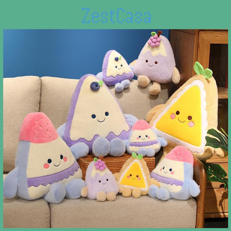 Plush Fruit Cake Toy With Pp Cotton Filling For Kid Birthday Gift And Doll Collection
