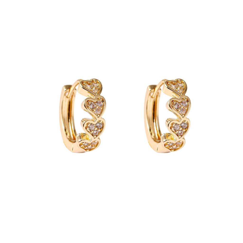 Elegant Heart Shape Earrings: Japanese-Korean Design, Exquisite Craftsmanship, High-End Accessory